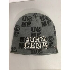 WWE John Cena UC Me All Over Print Beanie Gray Acrylic